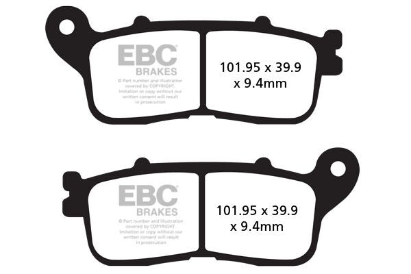 EBC BRAKE PAD FA-HH SERIES SINTERED METAL FA636HH