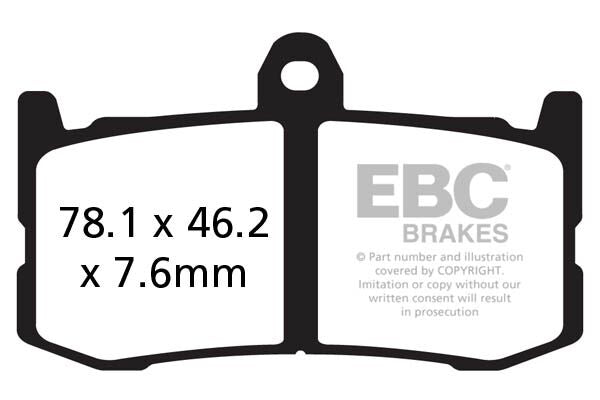 EBC BRAKE PAD GPFAX-HH SERIES SINTERED METAL GPFAX491HH
