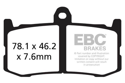 EBC BRAKE PAD GPFAX-HH SERIES SINTERED METAL GPFAX491HH