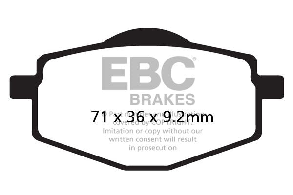 EBC BRAKE PAD SFA-HH SERIES SINTERED METAL SCOOTER SFA101HH