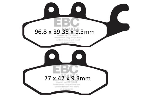 EBC BRAKE PAD SFA-HH SERIES SINTERED METAL SCOOTER SFA418HH