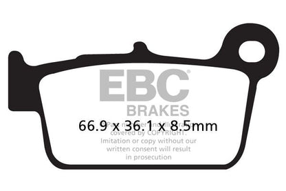 EBC BRAKE PAD FA-R SERIES SINTERED METAL FA367/2R