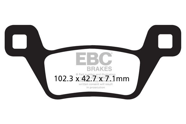 EBC BRAKE PAD FA-R SERIES SINTERED METAL FA600/2R