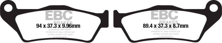 EBC BRAKE PAD FA-HH SERIES SINTERED METAL FA671HH
