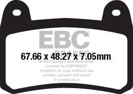 EBC BRAKE PAD FA-HH SERIES SINTERED METAL FA658HH