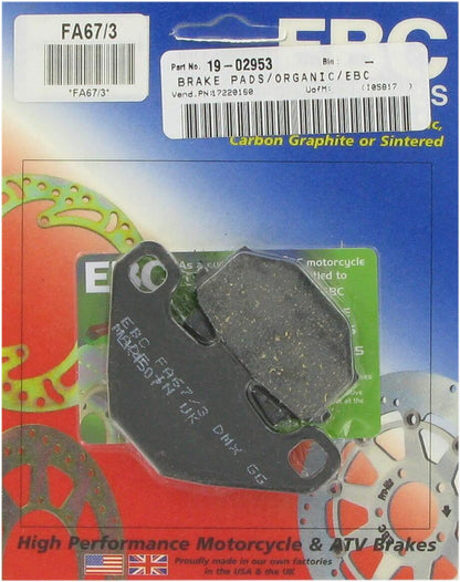 EBC BRAKE PAD FA SERIES ORGANIC FA067/3