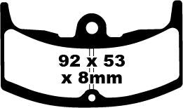 EBC BRAKE PAD FA SERIES ORGANIC FA080