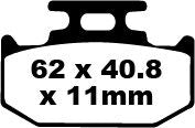 EBC BRAKE PAD FA-TT SERIES CARBON FIBER OFFROAD FA152/2TT