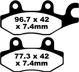 EBC BRAKE PAD FA-TT SERIES CARBON FIBER OFFROAD FA165TT