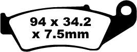 EBC BRAKE PAD FA-TT SERIES CARBON FIBER OFFROAD FA185TT