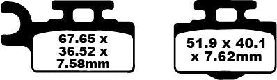 EBC BRAKE PAD FA-TT SERIES CARBON FIBER OFFROAD FA302TT
