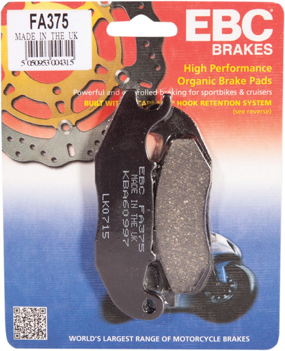 EBC BRAKE PAD FA SERIES ORGANIC FA375