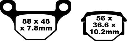 EBC BRAKE PAD SFA SERIES ORGANIC SFA093