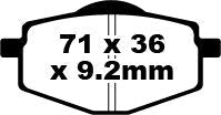 EBC BRAKE PAD SFA SERIES ORGANIC SFA101
