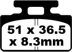 EBC BRAKE PAD SFA SERIES ORGANIC SFA151