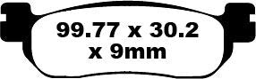 EBC BRAKE PAD SFA SERIES ORGANIC SFA275
