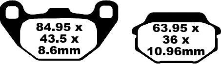 EBC BRAKE PAD SFA SERIES ORGANIC SFA305