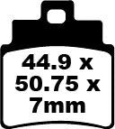 EBC BRAKE PAD SFA SERIES ORGANIC SFA355/4