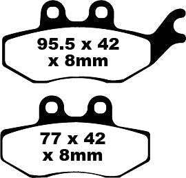 EBC BRAKE PAD SFA SERIES ORGANIC SFA374