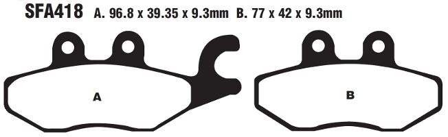 EBC BRAKE PAD SFA SERIES ORGANIC SFA418