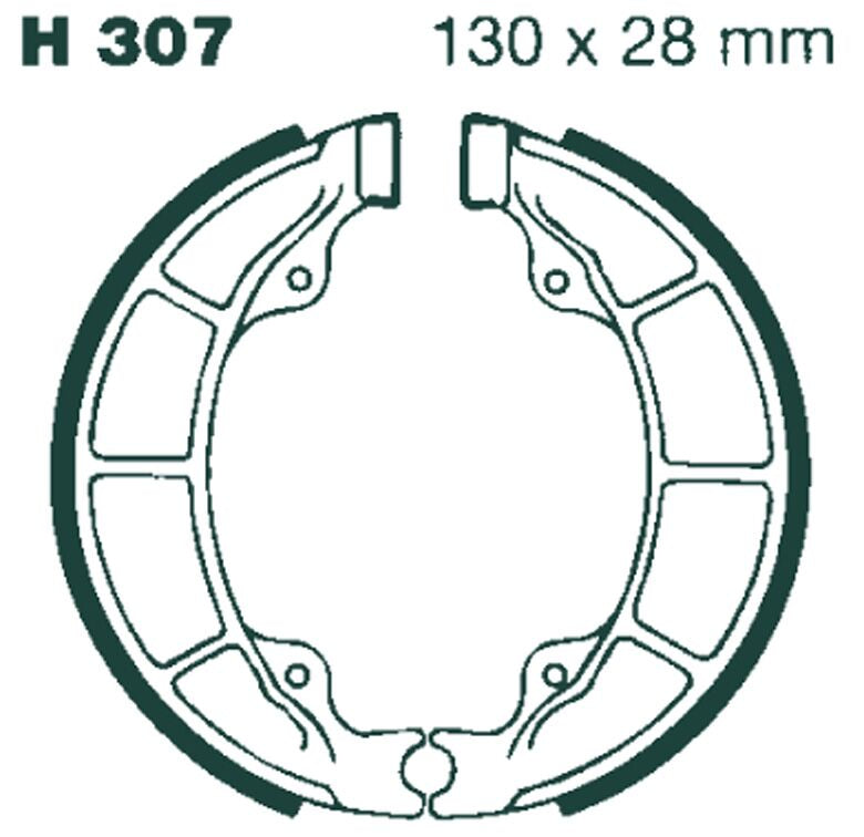 EBC BRAKE SHOE PLAIN SERIES ORGANIC H307