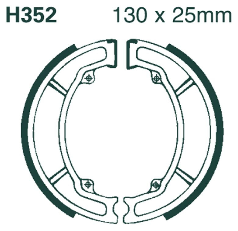 EBC BRAKE SHOE PLAIN SERIES ORGANIC H352