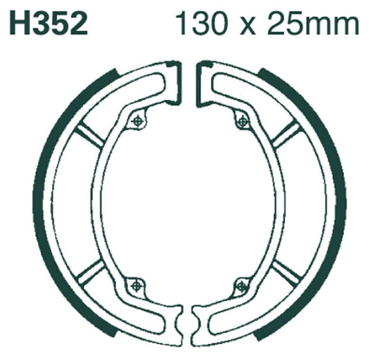 EBC BRAKE SHOE PLAIN SERIES ORGANIC H352