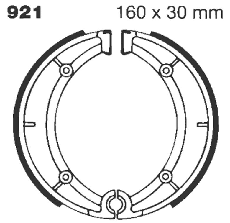 EBC BRAKE SHOE PLAIN SERIES ORGANIC 921