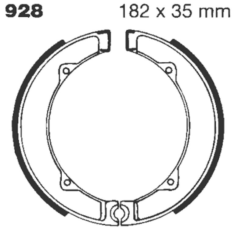 EBC BRAKE SHOE PLAIN SERIES ORGANIC 928