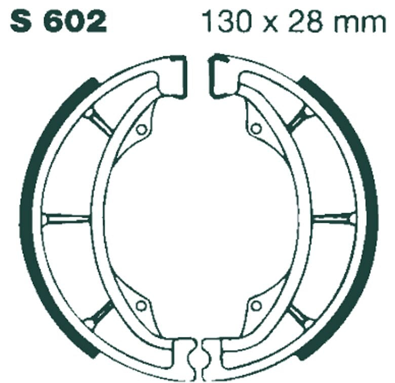 EBC BRAKE SHOE WATER GROOVED SERIES ORGANIC S602G