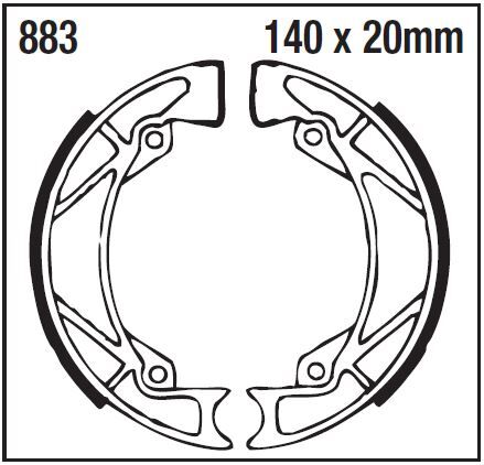 EBC BRAKE SHOE PLAIN SERIES ORGANIC 883