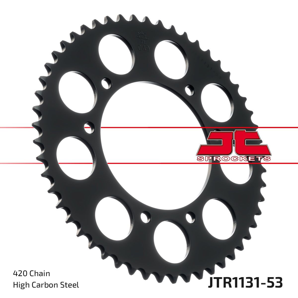 JT SPROCKETS JTR1131.53 REAR REPLACEMENT SPROCKET 53 TEETH 420 PITCH NATURAL STEEL JTR1131.53