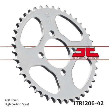 JT SPROCKETS JTR1206.42 REAR REPLACEMENT SPROCKET 42 TEETH 420 PITCH NATURAL STEEL JTR1206.42