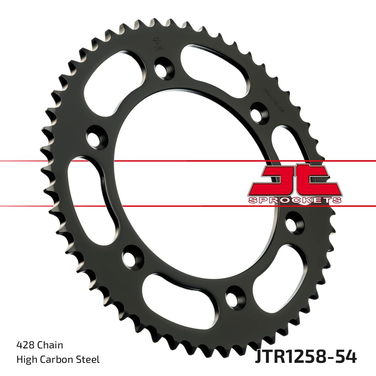 JT SPROCKETS JTR1258.54 REAR REPLACEMENT SPROCKET 54 TEETH 420 PITCH NATURAL STEEL JTR1258.54