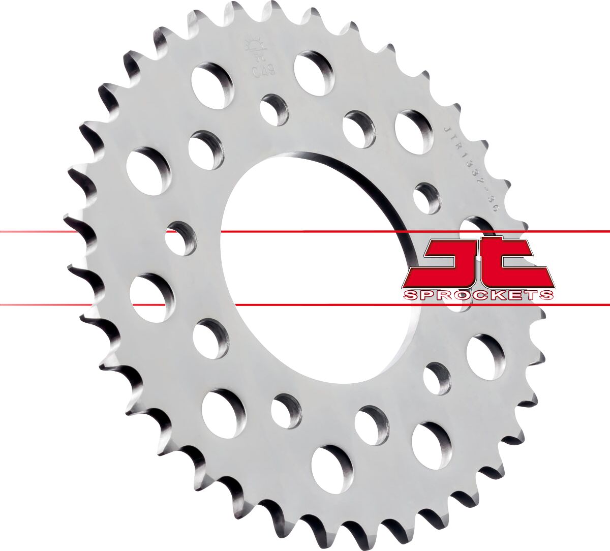 JT SPROCKETS JTR1332.36 REAR REPLACEMENT SPROCKET 36 TEETH 525 PITCH NATURAL STEEL JTR1332.36