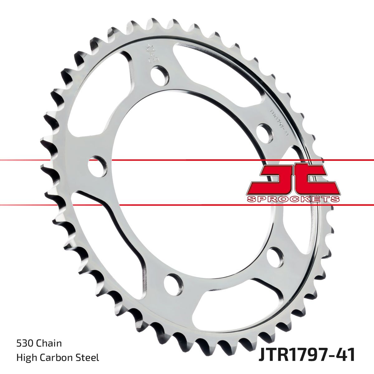JT SPROCKETS JTR1797.41 REAR REPLACEMENT SPROCKET 41 TEETH 50 PITCH NATURAL STEEL JTR1797.41