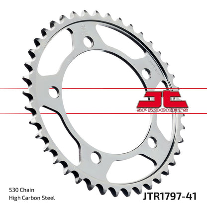 JT SPROCKETS JTR1797.41 REAR REPLACEMENT SPROCKET 41 TEETH 50 PITCH NATURAL STEEL JTR1797.41