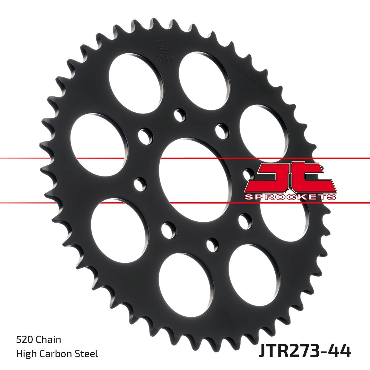 JT SPROCKETS JTR273.44 REAR REPLACEMENT SPROCKET 44 TEETH 520 PITCH NATURAL STEEL JTR273.44