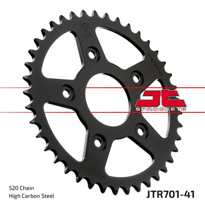 JT SPROCKETS JTR701.41 REAR REPLACEMENT SPROCKET 41 TEETH 520 PITCH NATURAL STEEL JTR701.41