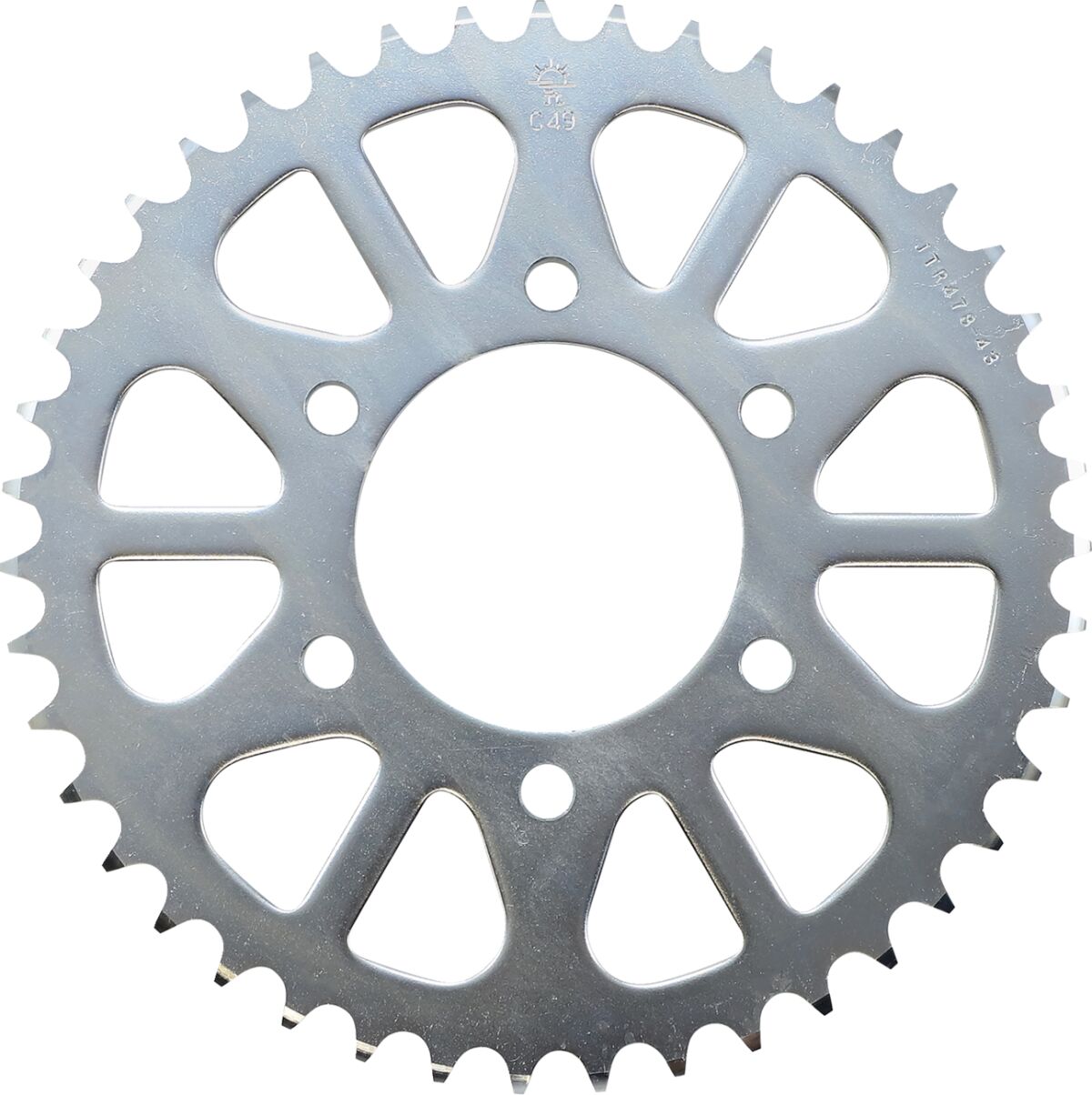 JT SPROCKETS JTR478.43 REAR REPLACEMENT SPROCKET 43 TEETH 520 PITCH NATURAL STEEL JTR478.43