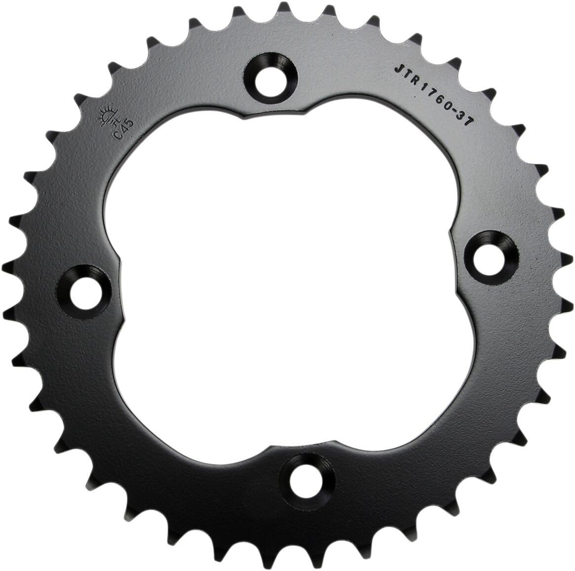 JT SPROCKETS JTR1760.37 REAR REPLACEMENT SPROCKET 37 TEETH 520 PITCH NATURAL C49 HIGH CARBON STEEL JTR1760.37