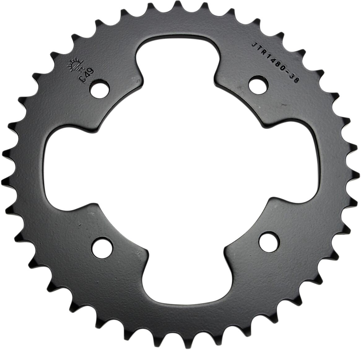 JT SPROCKETS JTR1480.38 REAR REPLACEMENT SPROCKET 38 TEETH 520 PITCH NATURAL C49 HIGH CARBON STEEL JTR1480.38