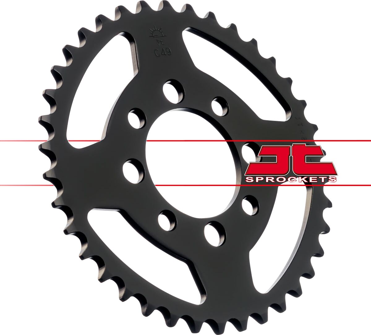 JT SPROCKETS JTR801.38 REAR REPLACEMENT SPROCKET 38 TEETH 420 PITCH NATURAL C49 HIGH CARBON STEEL JTR801.38