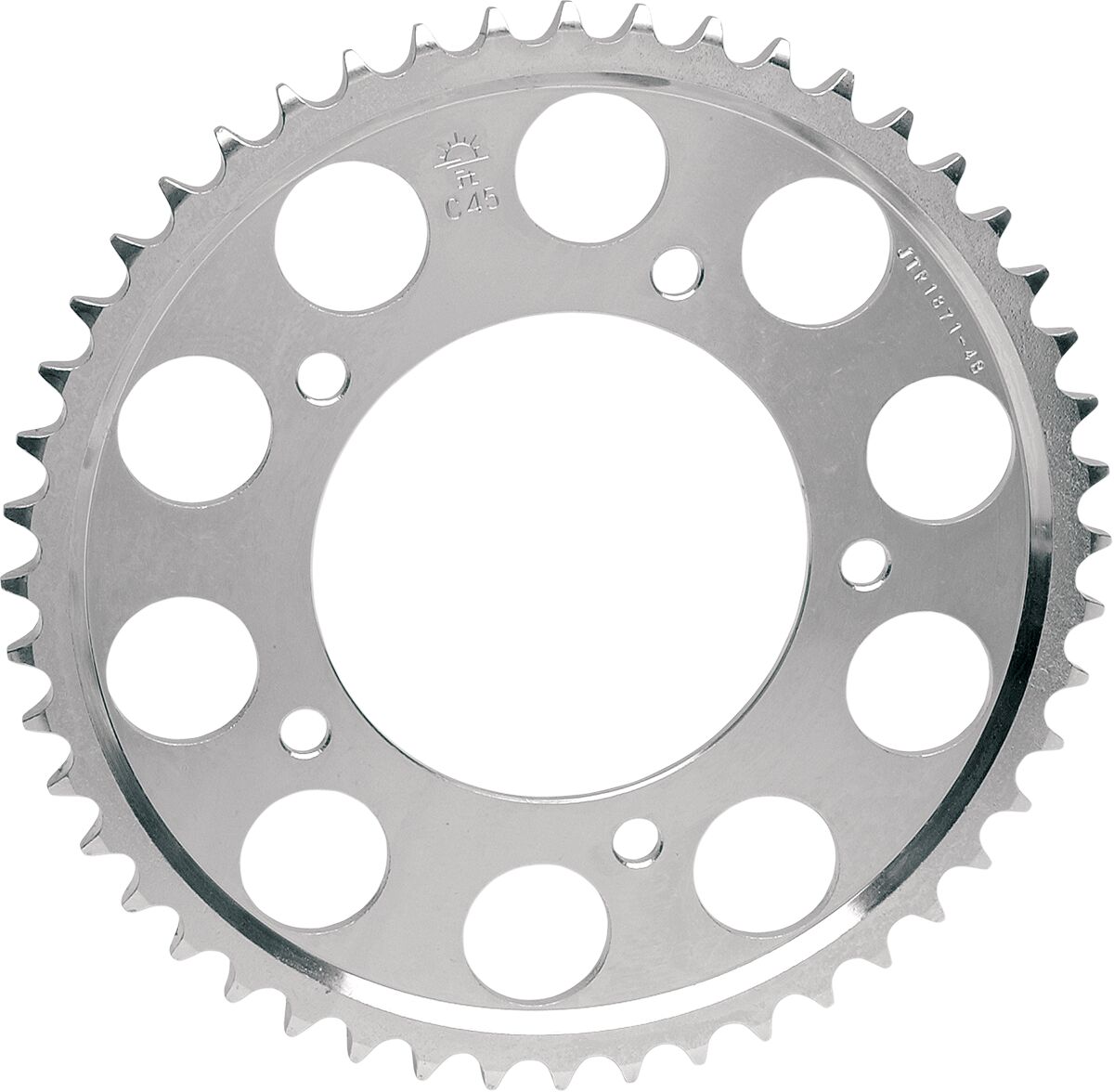 JT SPROCKETS JTR802.38 REAR REPLACEMENT SPROCKET 38 TEETH 428 PITCH NATURAL C49 HIGH CARBON STEEL JTR802.38