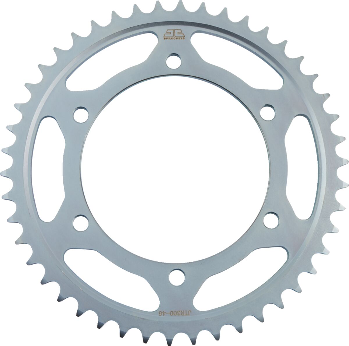 JT SPROCKETS JTR300.46 REAR REPLACEMENT SPROCKET 46 TEETH 525 PITCH NATURAL C49 HIGH CARBON STEEL JTR300.46