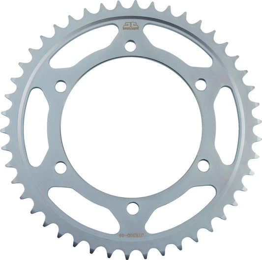 JT SPROCKETS JTR300.46 REAR REPLACEMENT SPROCKET 46 TEETH 525 PITCH NATURAL C49 HIGH CARBON STEEL JTR300.46