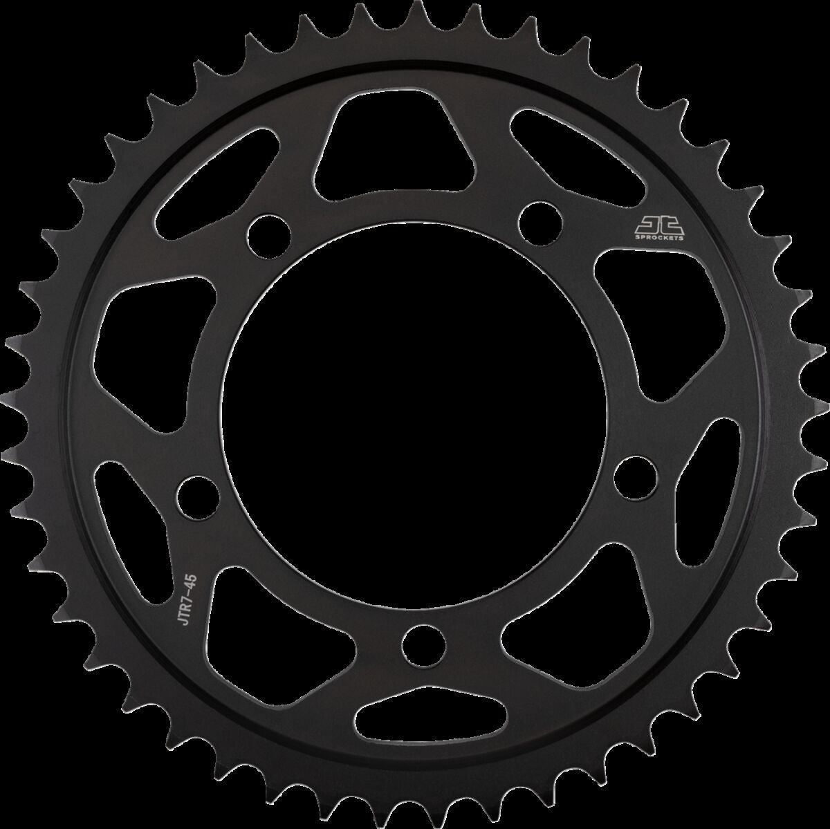 JT SPROCKETS JTR7.45 REAR REPLACEMENT SPROCKET 45 TEETH 525 PITCH NATURAL C49 HIGH CARBON STEEL JTR7.45