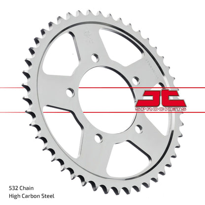 JT SPROCKETS JTR830.45 REAR REPLACEMENT SPROCKET 45 TEETH 532 PITCH NATURAL C49 HIGH CARBON STEEL JTR830.45