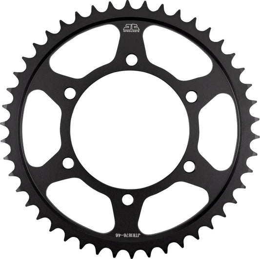 JT SPROCKETS JTR1876.46 REAR REPLACEMENT SPROCKET 46 TEETH 525 PITCH NATURAL C49 HIGH CARBON STEEL JTR1876.46