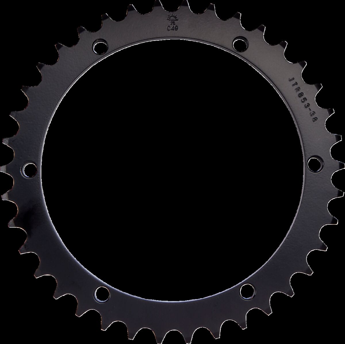 JT SPROCKETS JTR853.38 REAR REPLACEMENT SPROCKET 38 TEETH 520 PITCH BLACK C49 HIGH CARBON STEEL JTR853.38